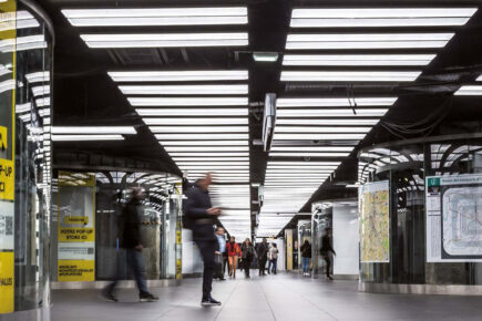 Dalles extra plates à éclairage led RATP