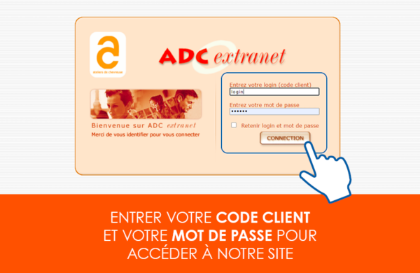 Extranet et reporting page d'accueil