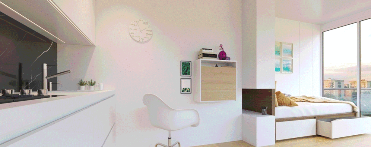 Animation présentant nos mobiliers de télétravail